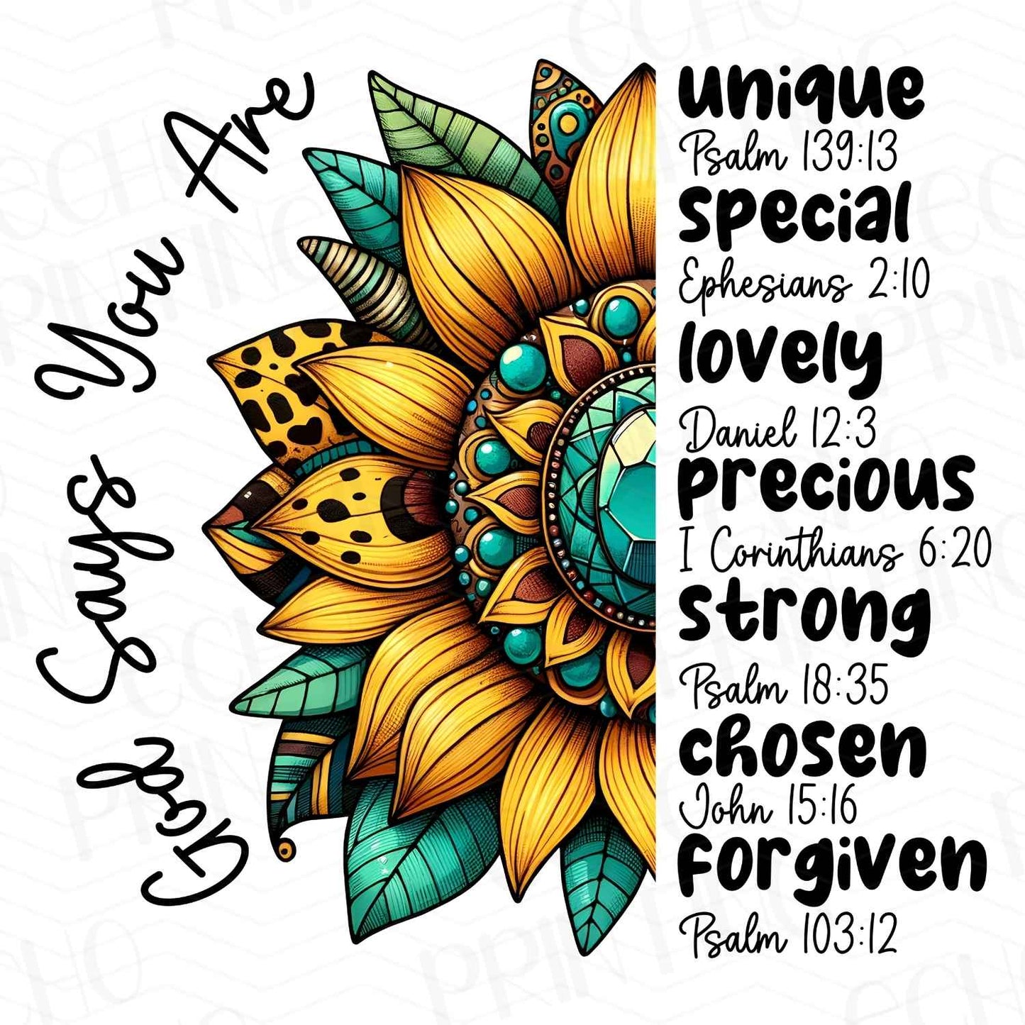 FTHG 228 - GOD SAYS YOU ARE SUNFLOWER STACK
