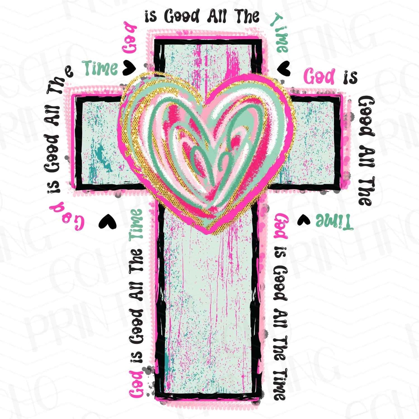 FTH 360 – BRIGHT FLORAL CROSS