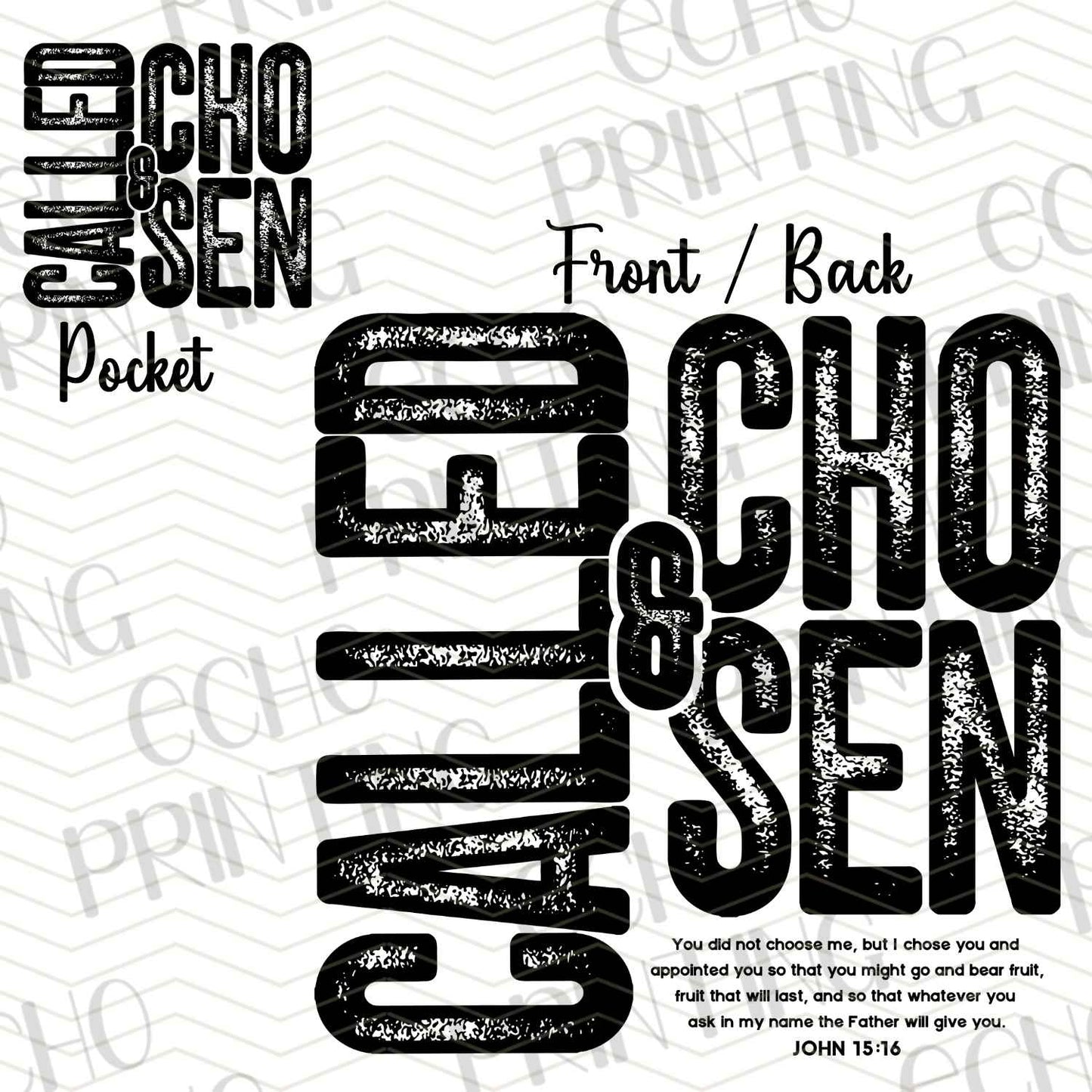FTHG 484 - CALLED & CHOSEN | POCKET & BACK SOLD SEPERATELY