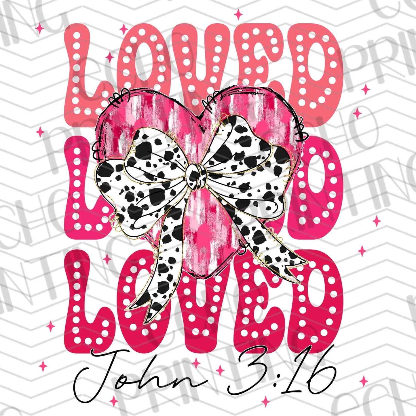 VLTG 524 - LOVED LOVED LOVED PINK BOW