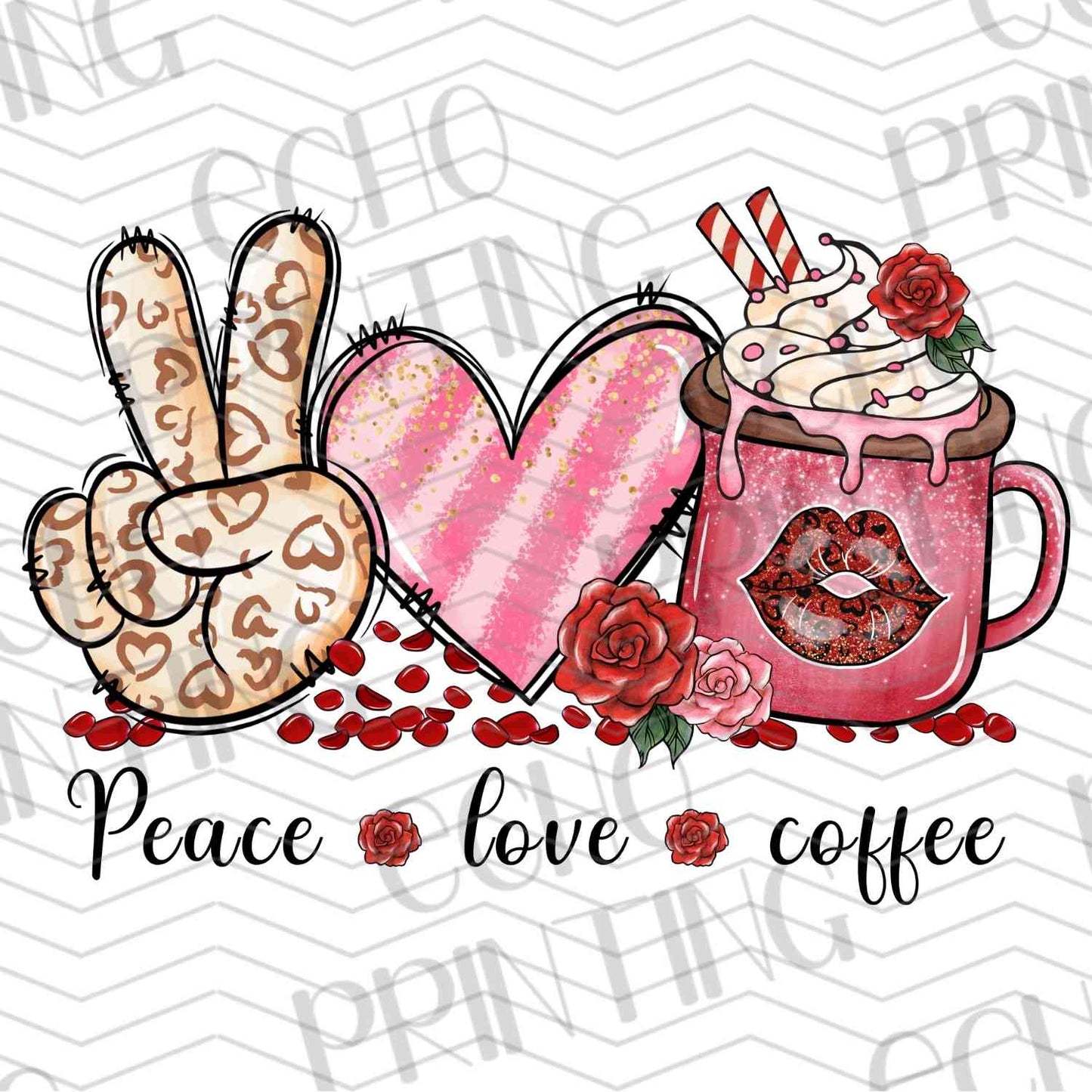 VLTG 684 – PEACE LOVE COFFEE MUGS