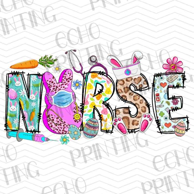 HLTCR 350 - COLORFUL NURSE MEDICAL SUPPLIES COLLAGE