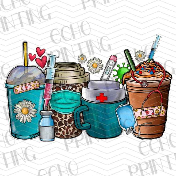 HLTCR 407 - NURSE COFFEE LIFE HEALTHCARE HUMOR