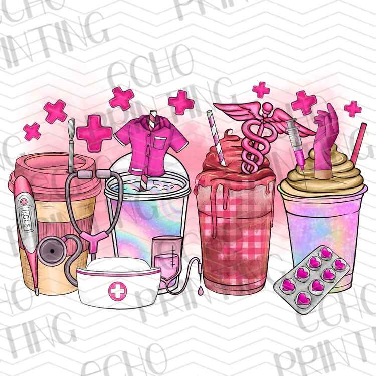 HLTCR 426 - HEALTHCARE DRINKS NURSE LIFE COLLAGE