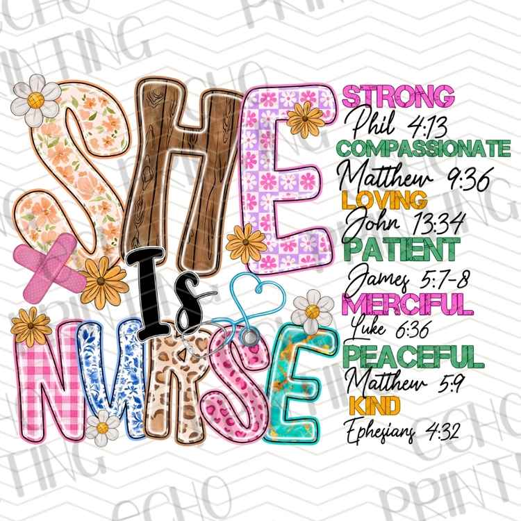 HLTCR 477 - STRONG NURSE COMPASSIONATE CAREGIVER QUOTE