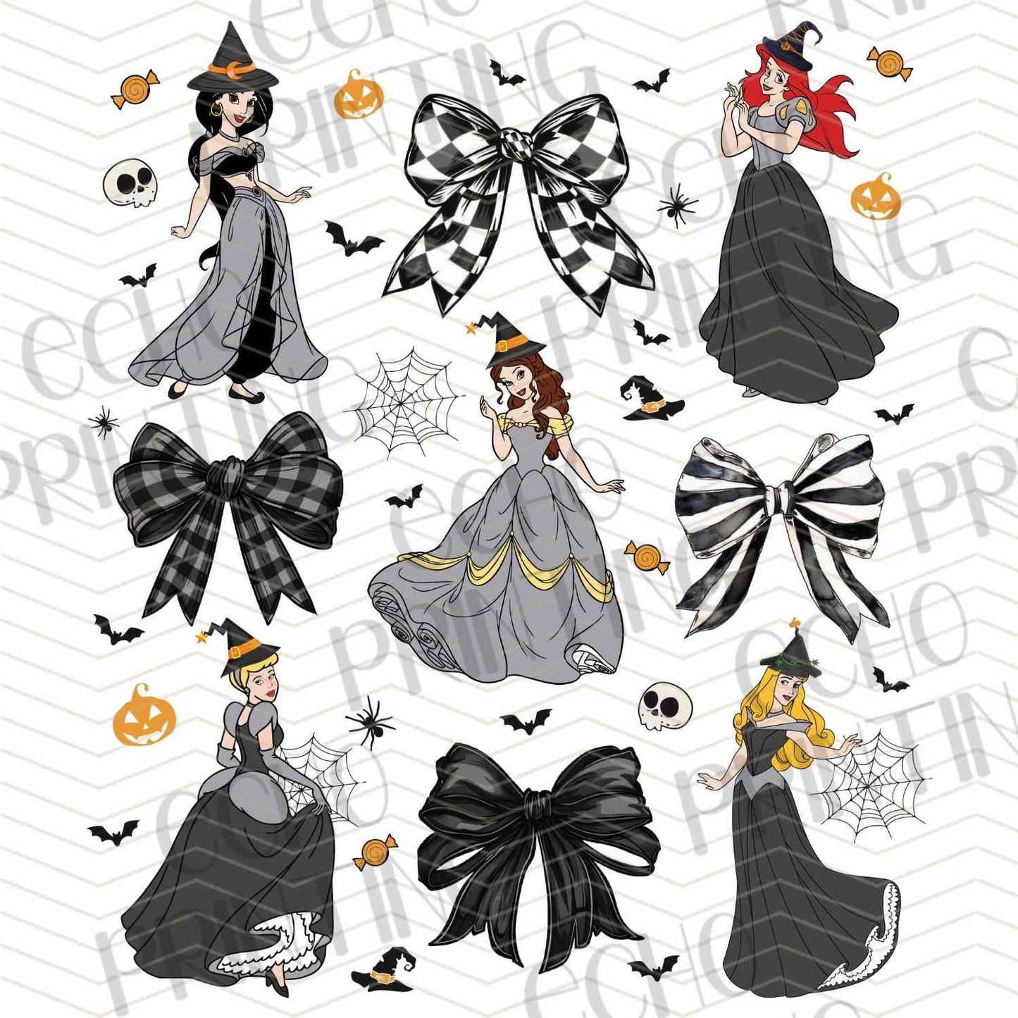 HLW 1026 – BLACK AND WHITE WITCH ART