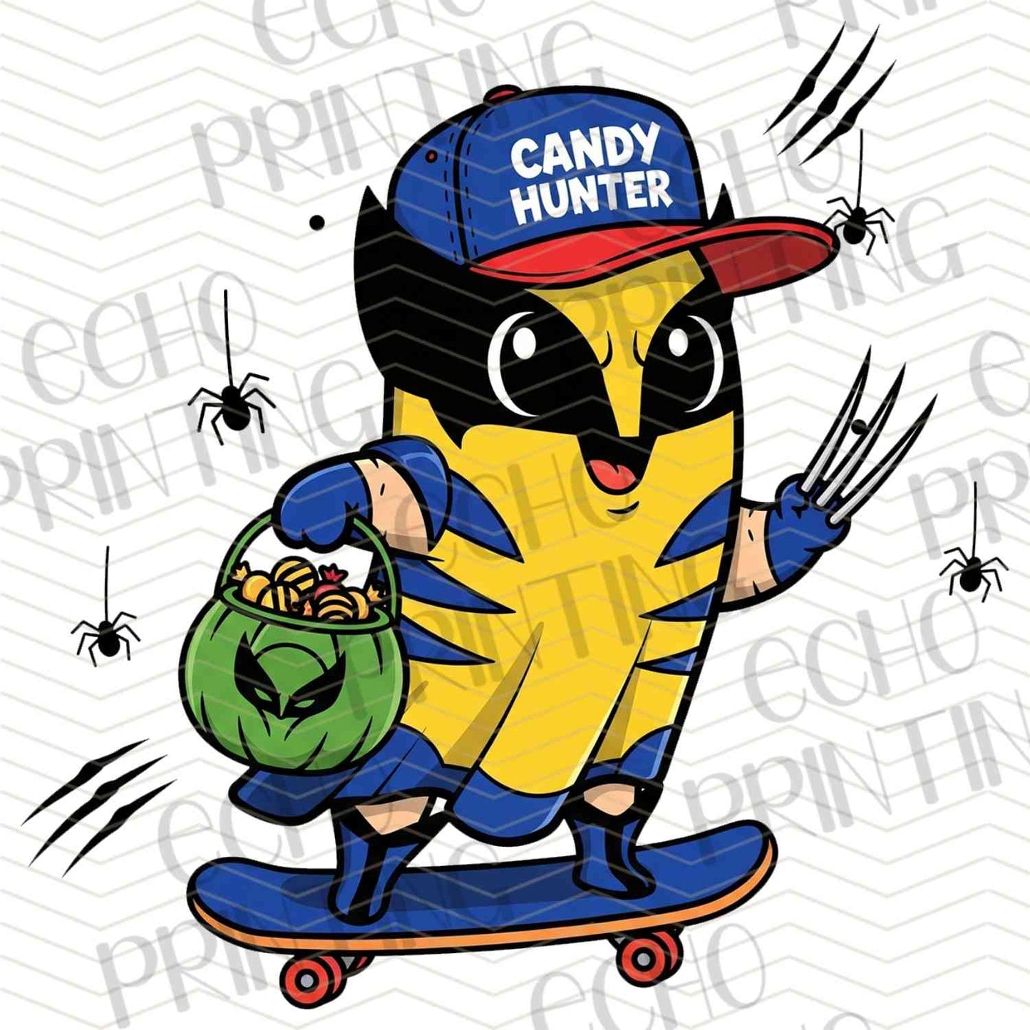 HLW 1078 – YELLOW HERO PUP ON SKATEBOARD