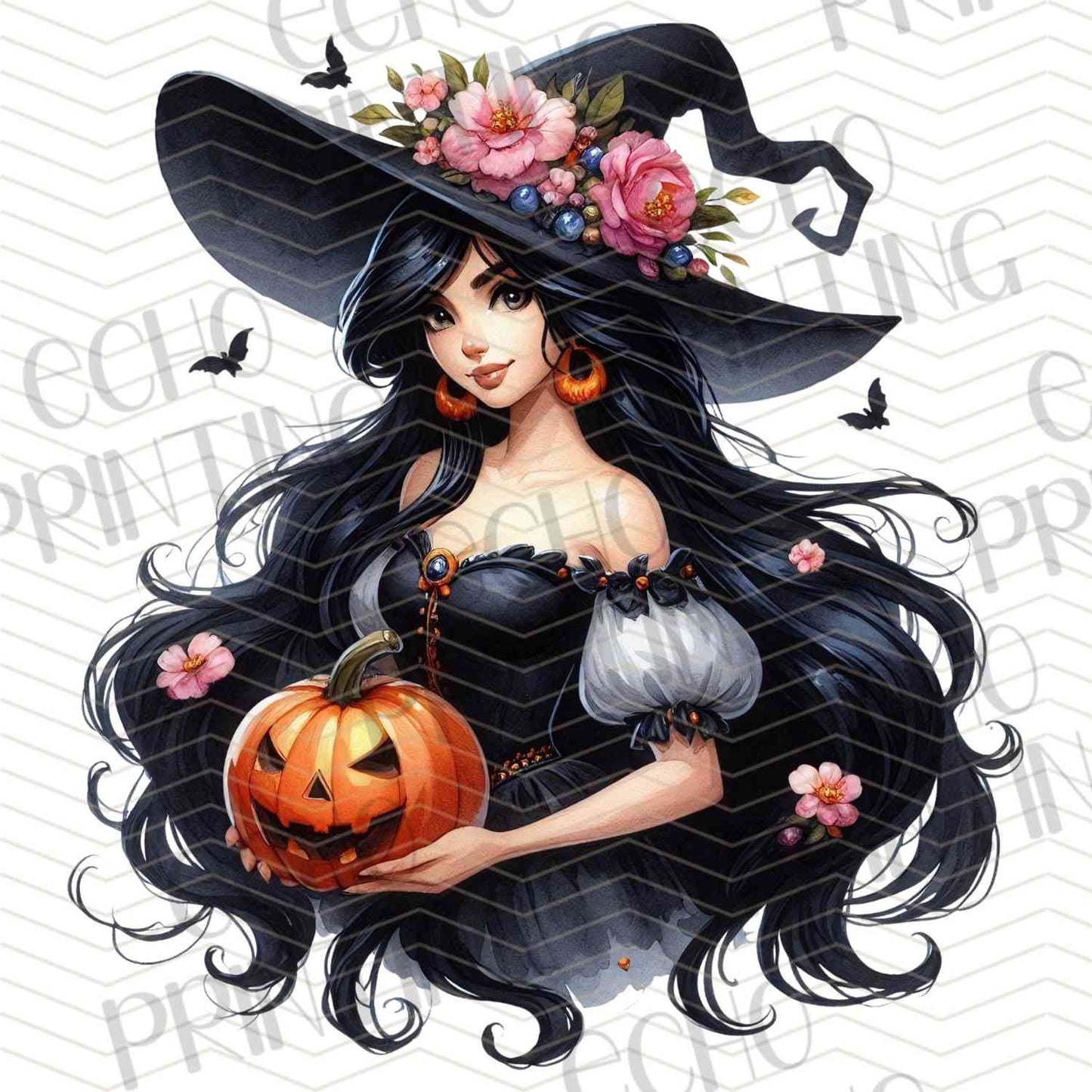 HLW 1081 – WITCH GIRL WITH BLACK HAT