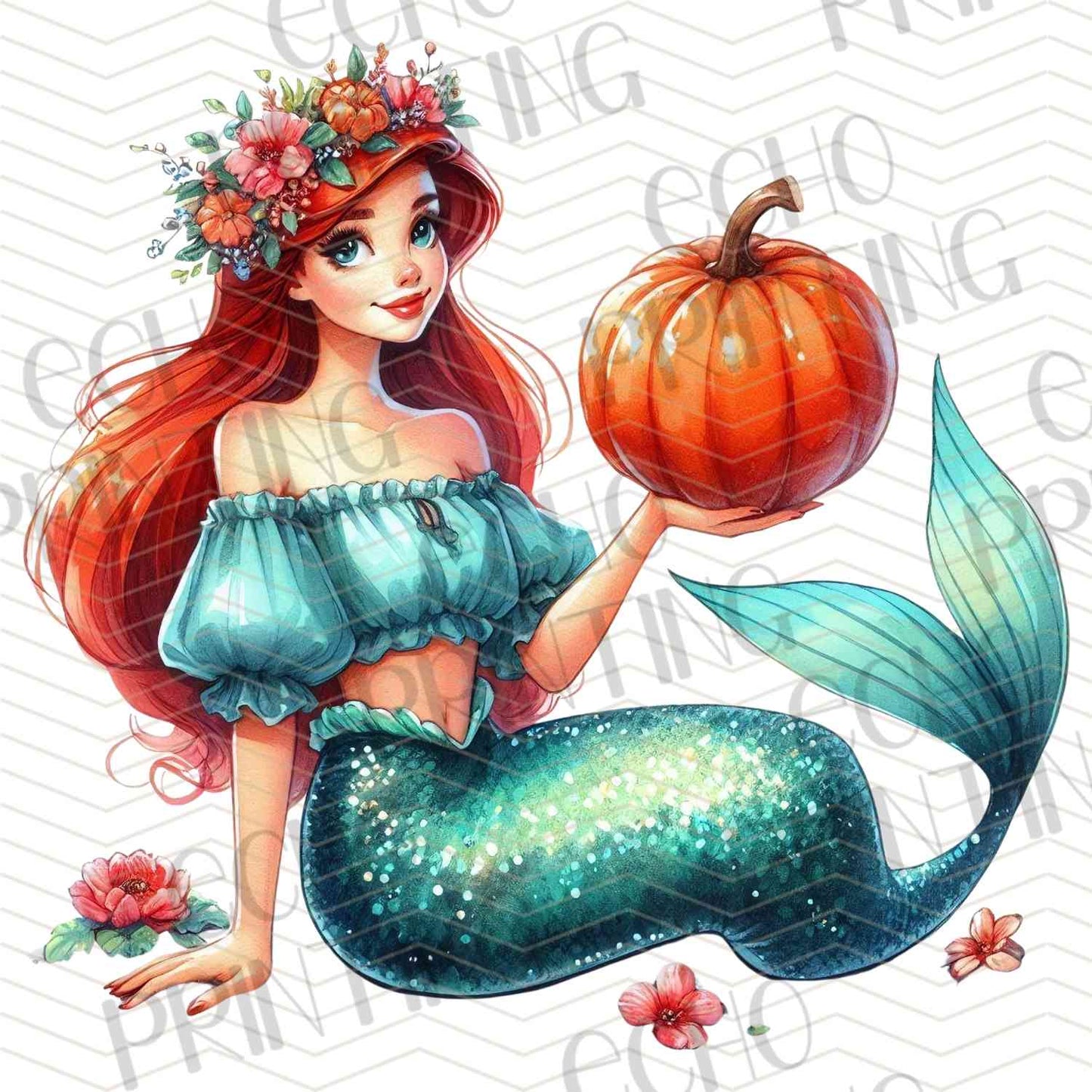 HLW 1083 – RED MERMAID HALLOWEEN STYLE