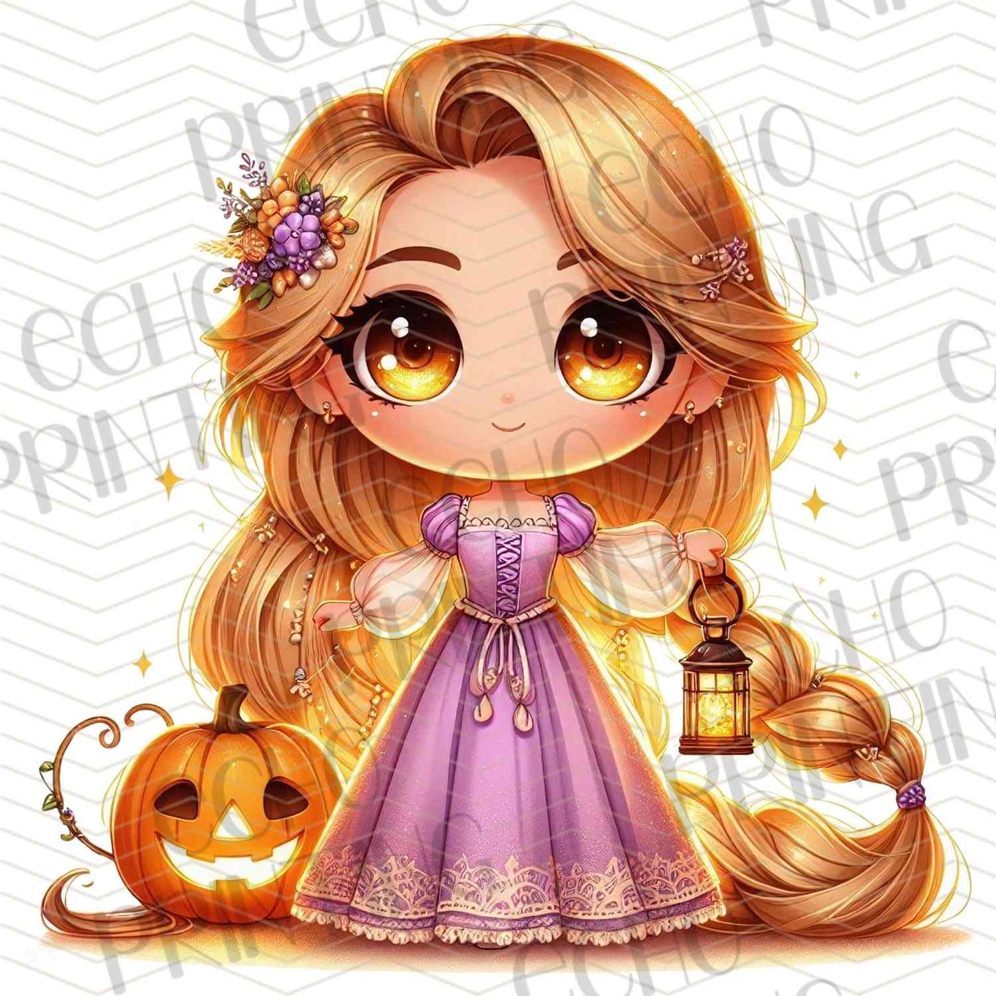 HLW 1111 - GOLDEN HAIR GIRL WITH PUMPKIN