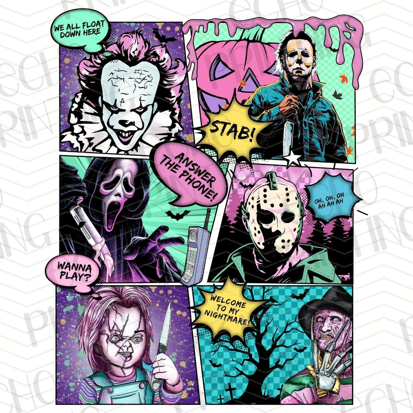 HLW 113 - COMIC STRIP HORROR CHARACTERS