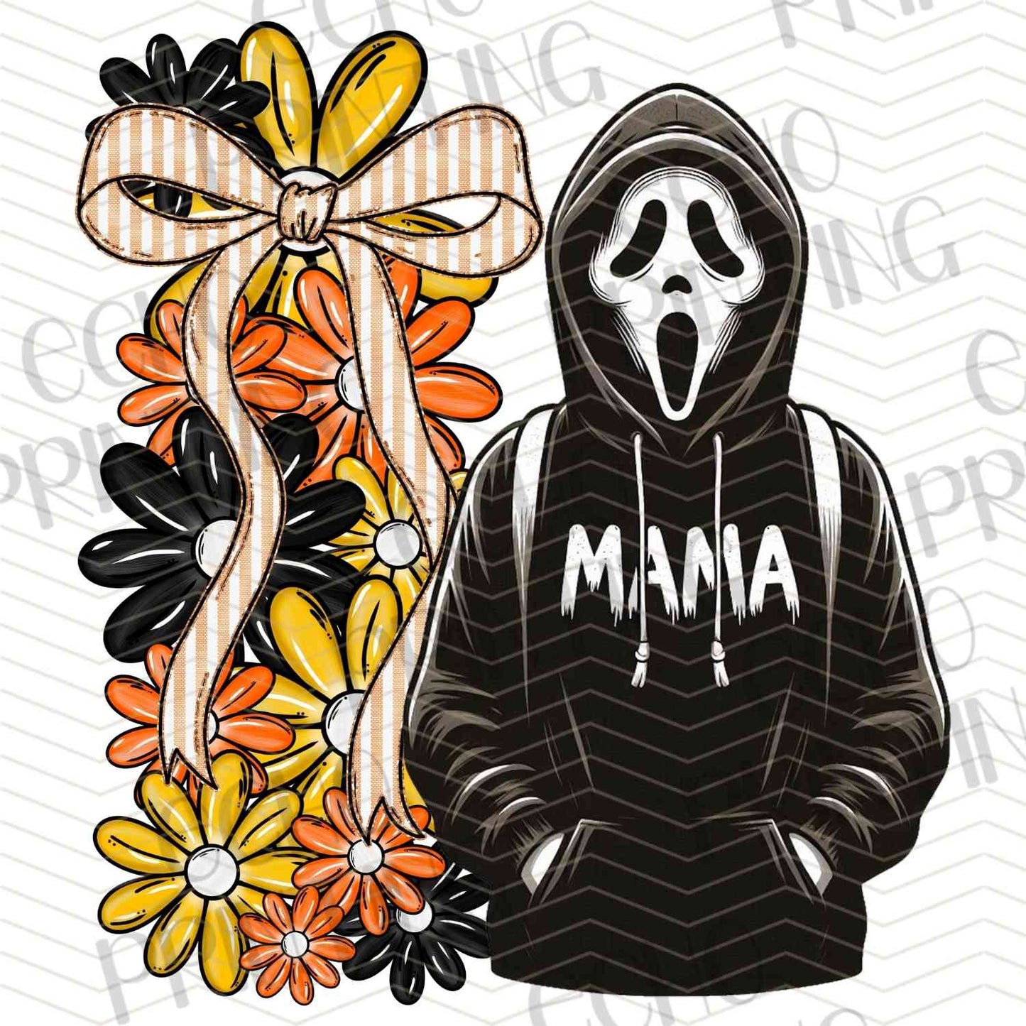 HLW 1143 – SCREAM MASK WITH FLOWERS AND MAMA TEXT