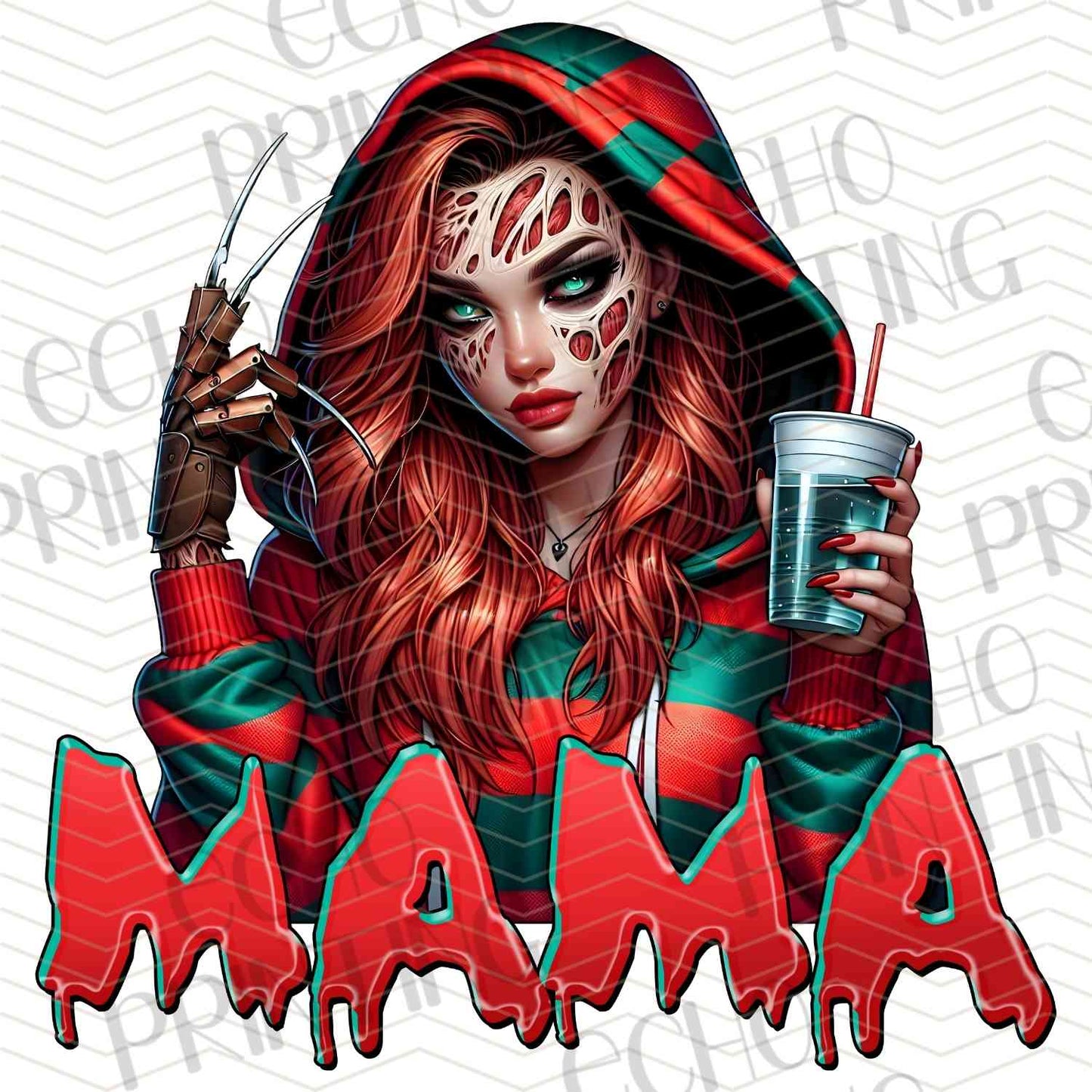 HLW 1150 - CREEPY DOLL STYLE GIRL WITH MAMA TEXT