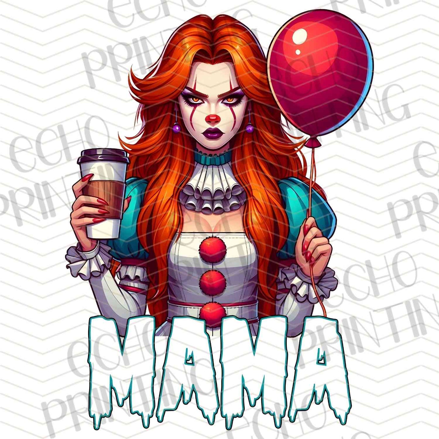 HLW 1161 – RED BALLOON GIRL WITH MAMA TEXT