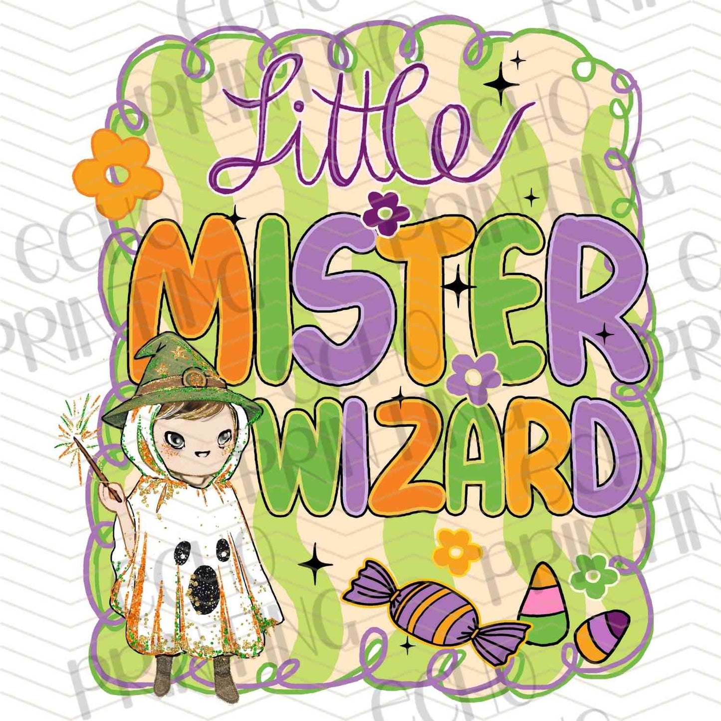 HLW 1174 - LITTLE MONSTER WIZARD PASTEL