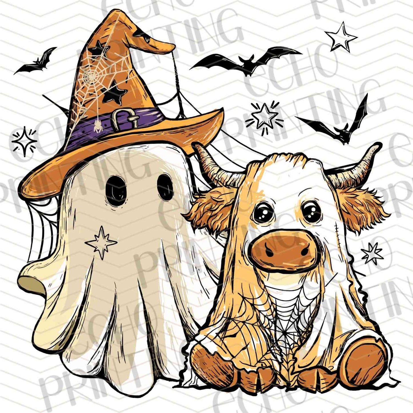 HLW 1178 – SPOOKY ANIMALS WITH WITCH HAT AND BATS