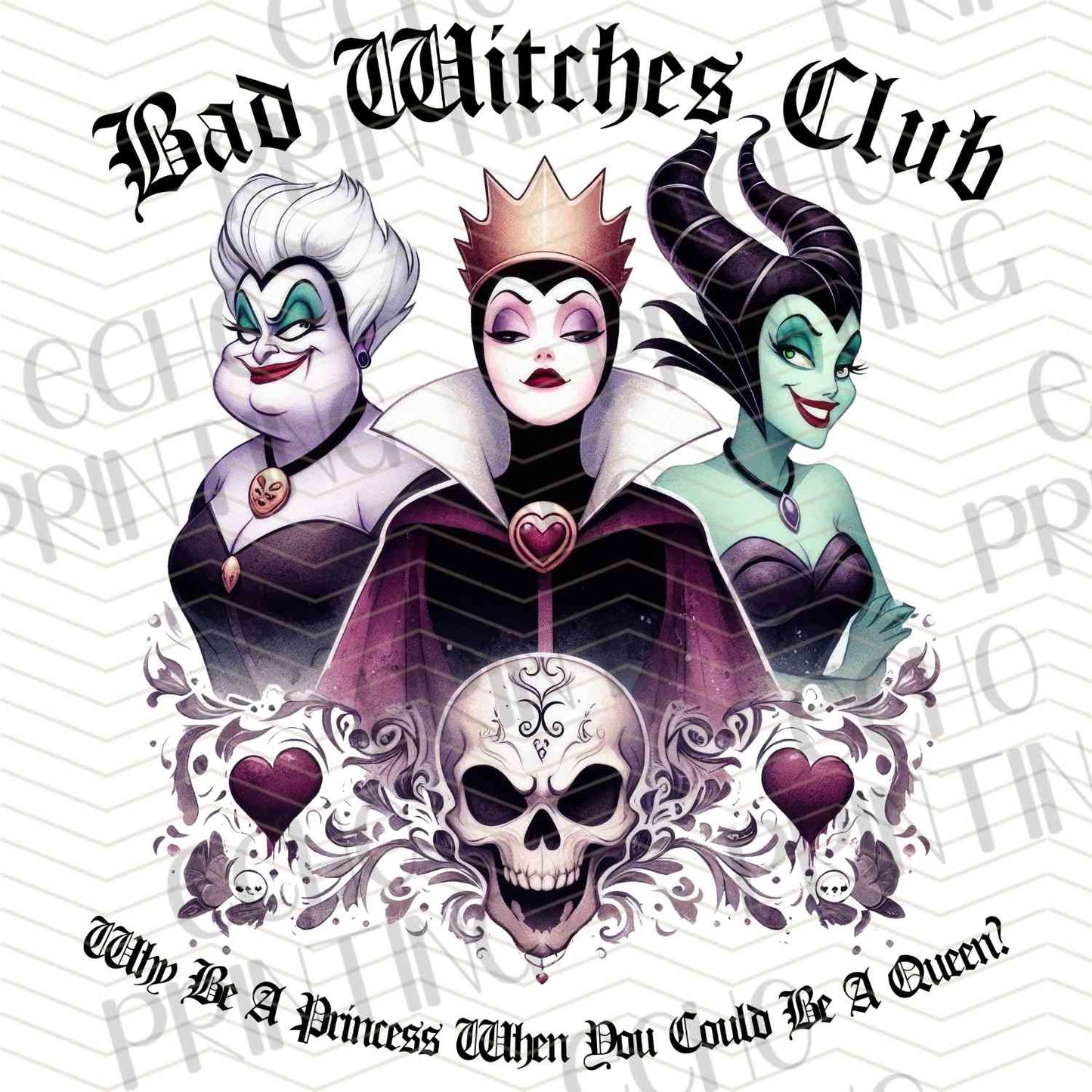 HLW 1194 - BAD WITCHES CLUB SKULL