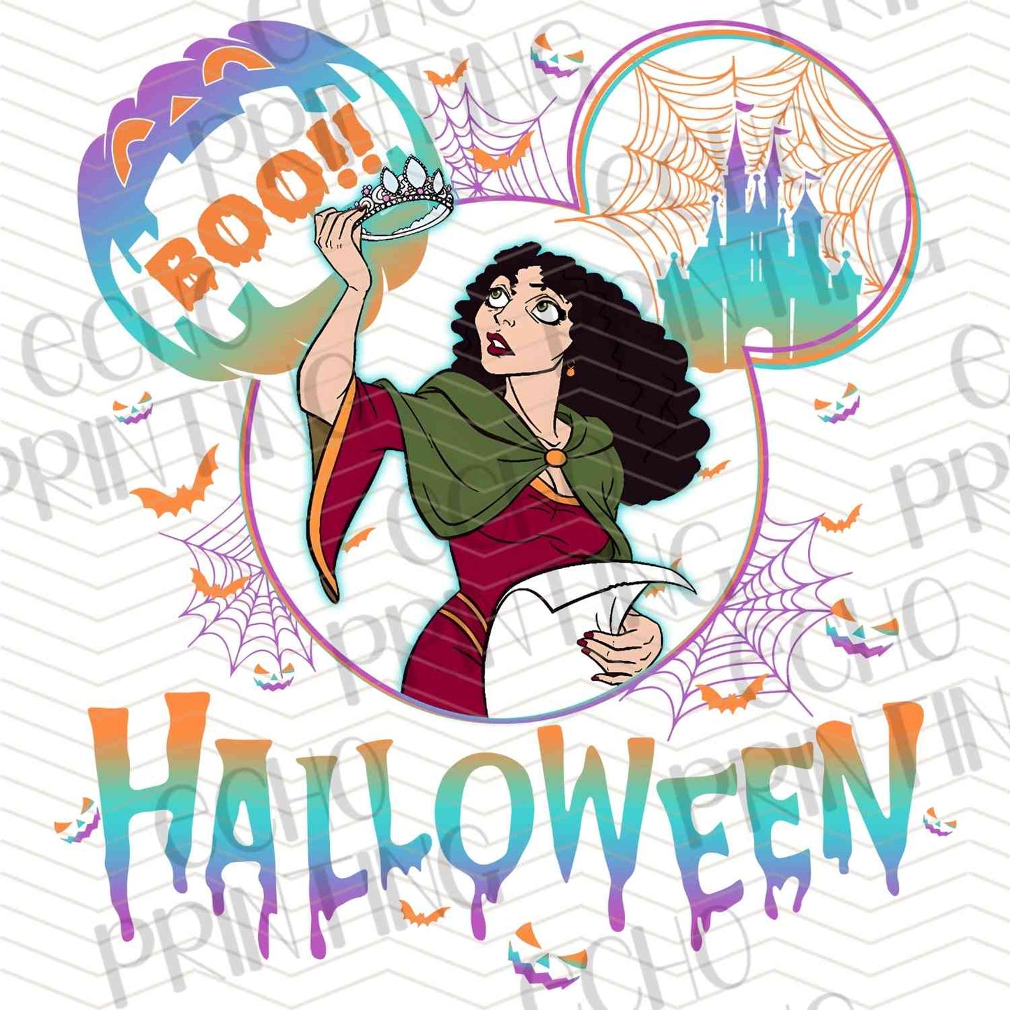 HLW 1205 – SPOOKY LADY HALLOWEEN GREEN SPLATTER