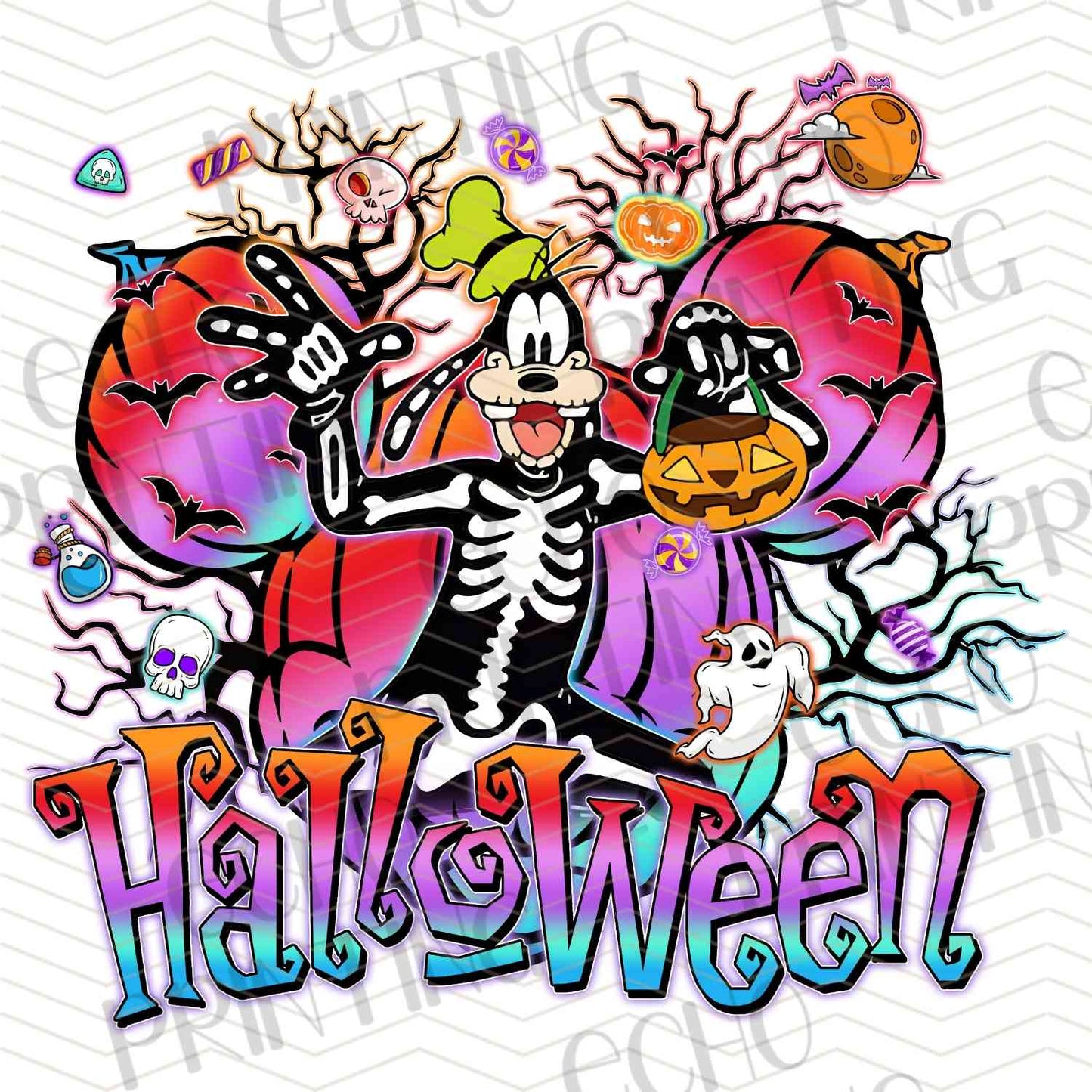 HLW 1218 – SKELETON AND PUMPKIN HALLOWEEN