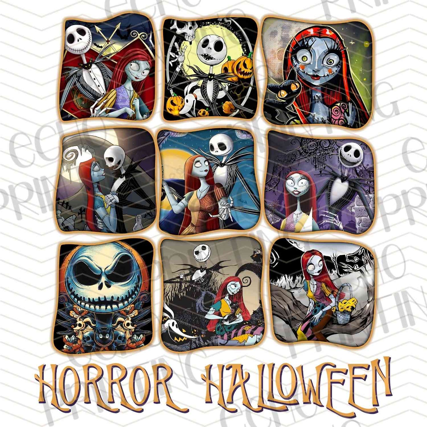 HLW 1234 – HORROR CLASSIC MOVIES COLLAGE HALLOWEEN