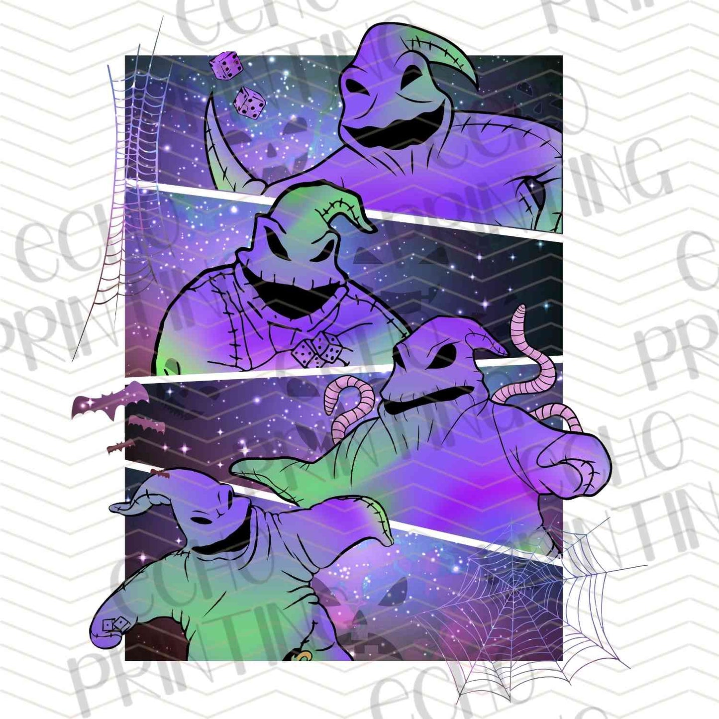 HLW 1240 – PURPLE SPOOKY CHARACTER COLLAGE