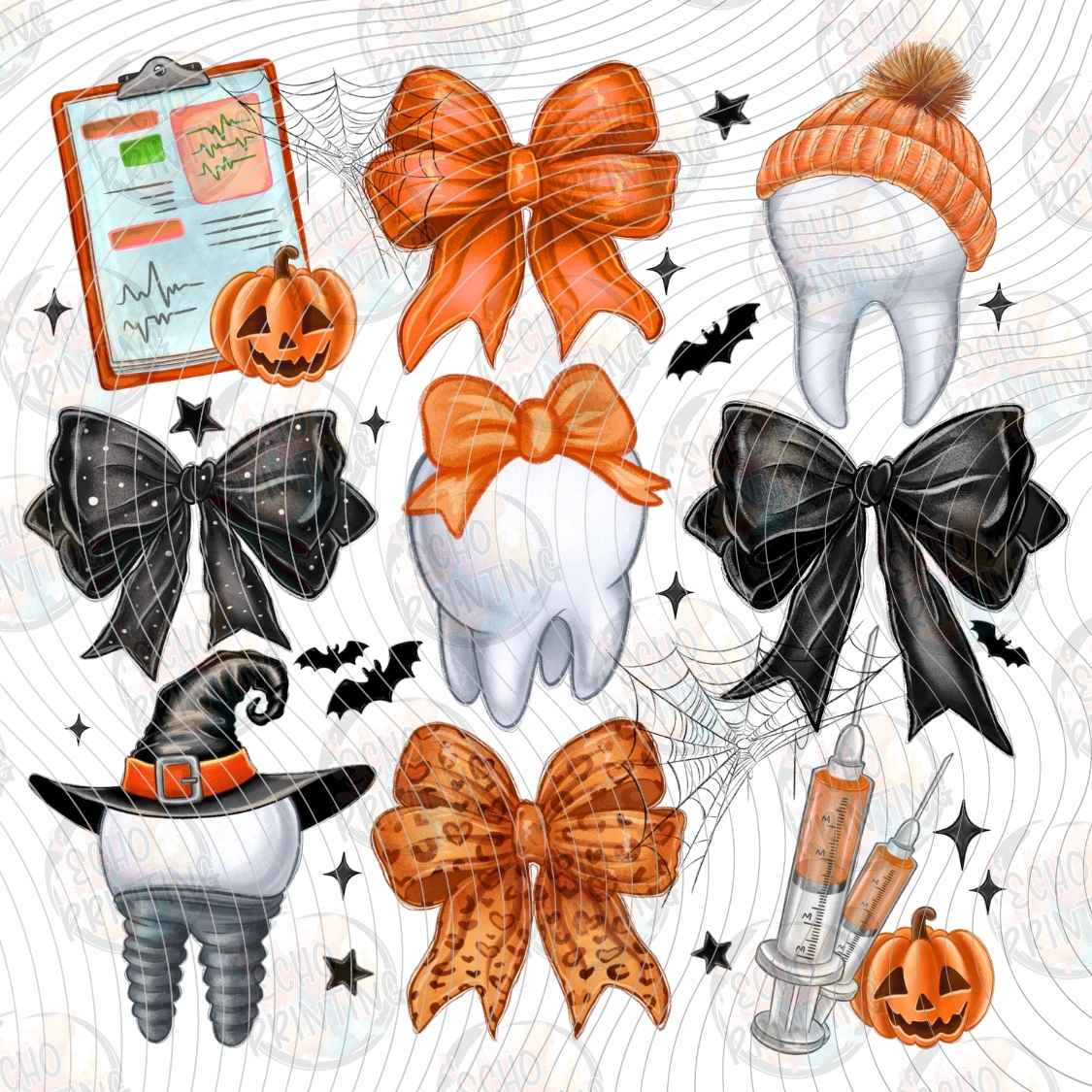 HLW 1750 - HALLOWEEN BOWS COLLAGE