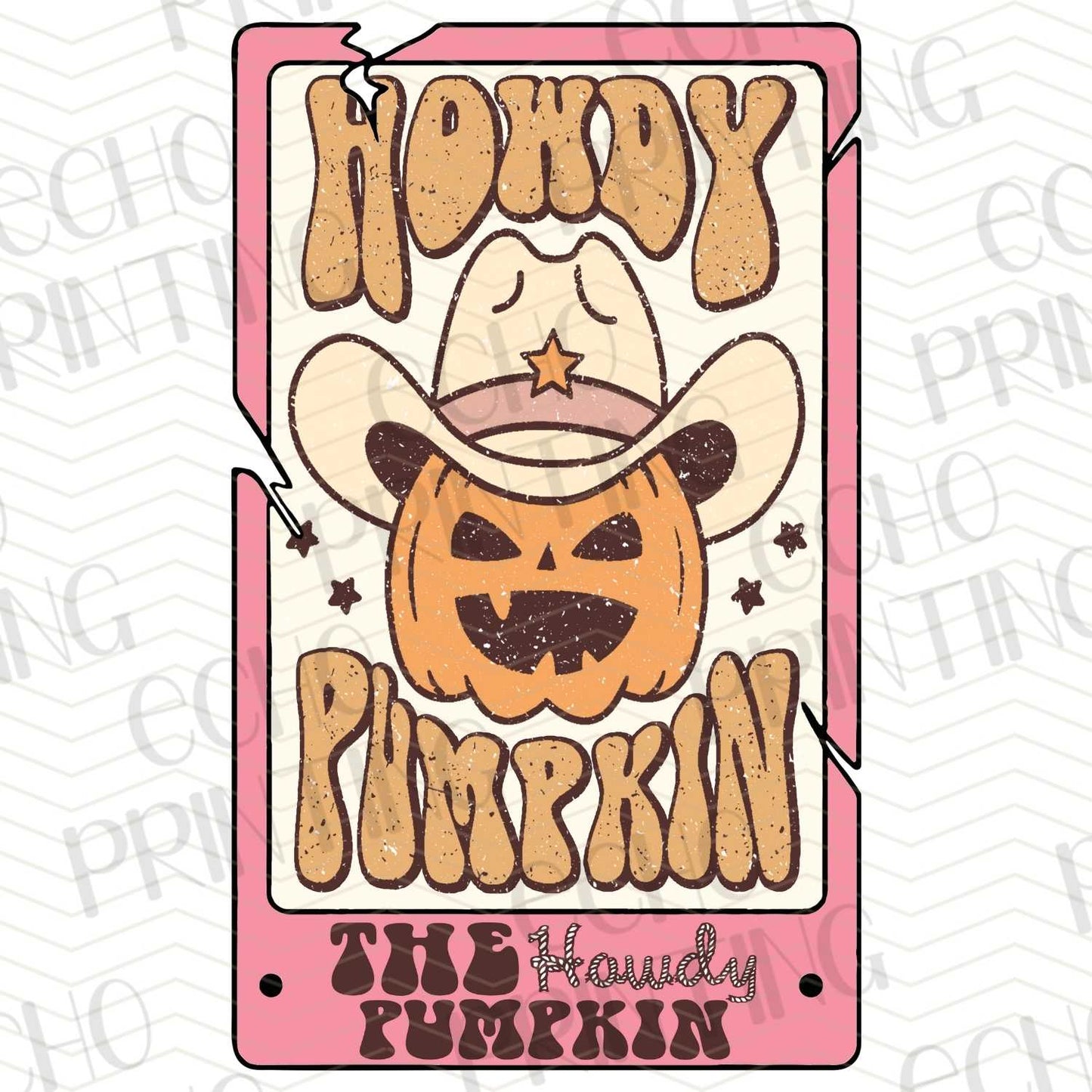 HLW 208 - “HOWDY PUMPKIN” COWBOY CARD