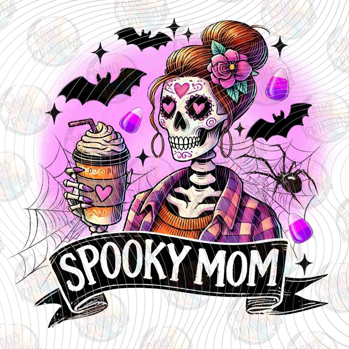 HLW 2151 - SPOOKY MOM SKELETON STYLE