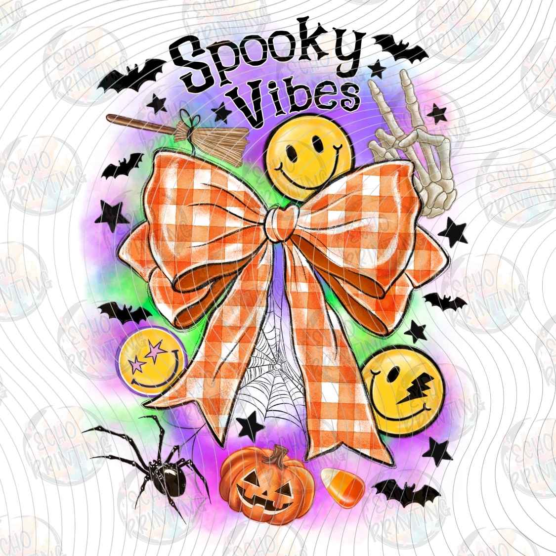 HLW 2169 - SPOOKY VIBES HALLOWEEN BOW