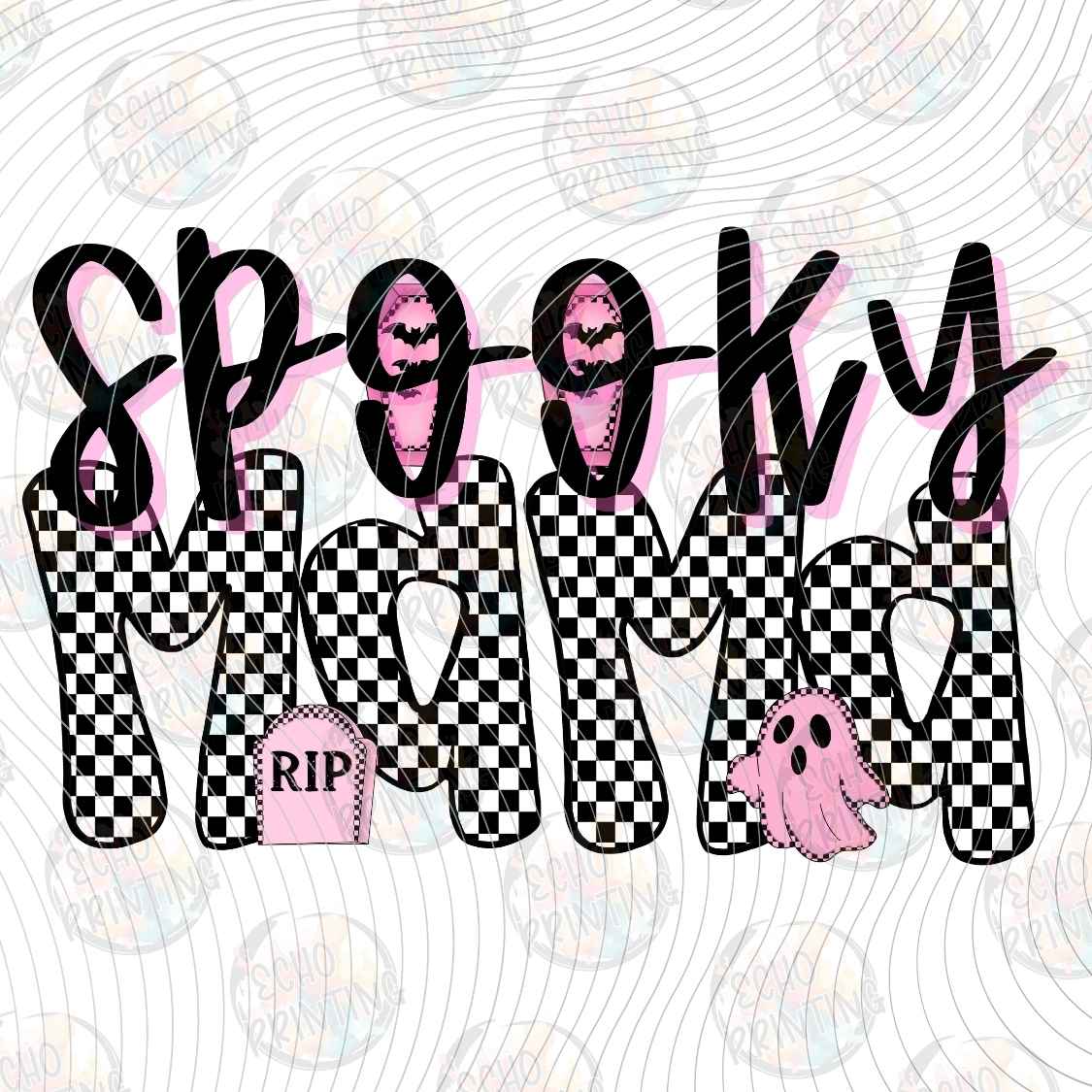HLW 2494 - SPOOKY MAMA CHECKERBOARD