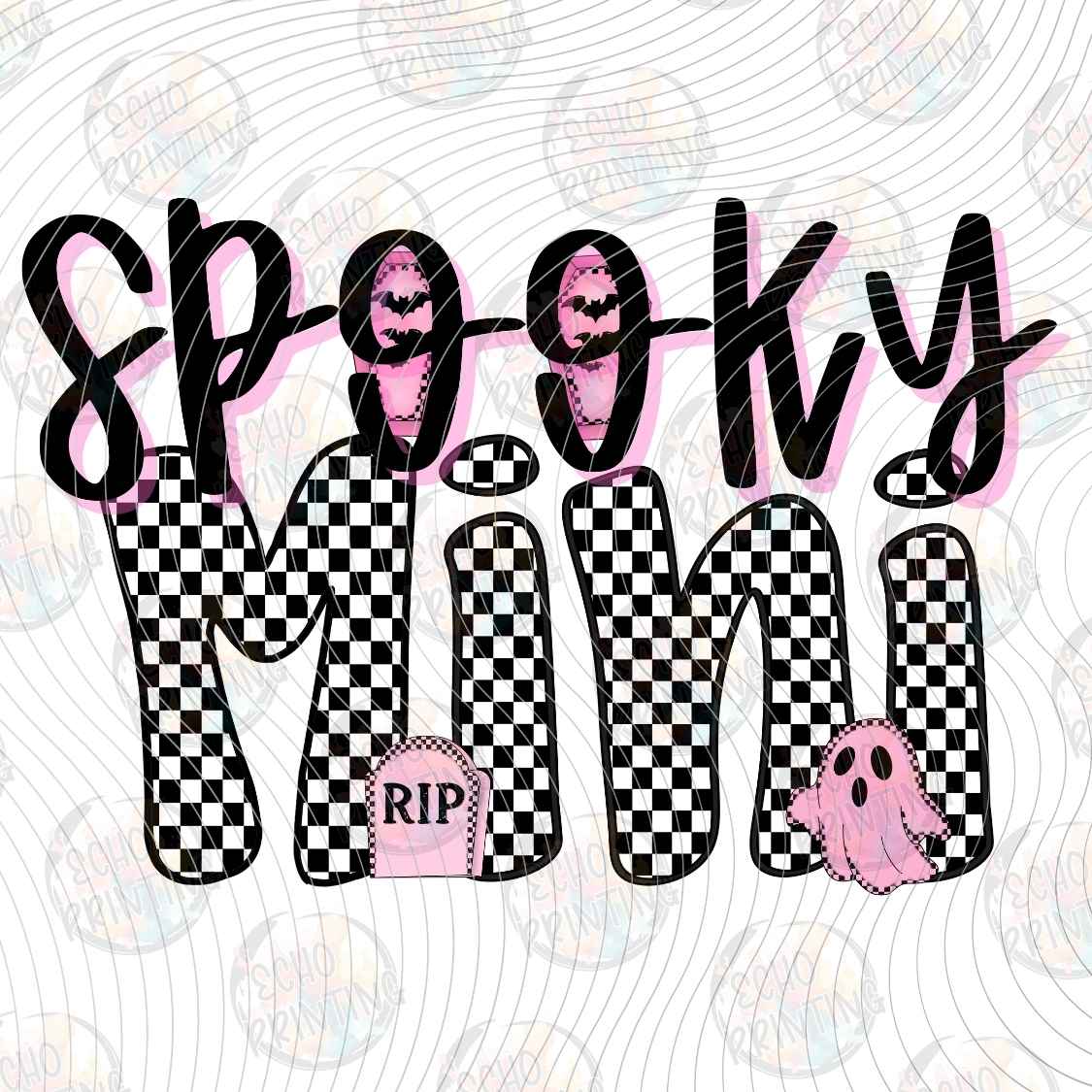 HLW 2495 - SPOOKY MAMA CHECKERBOARD