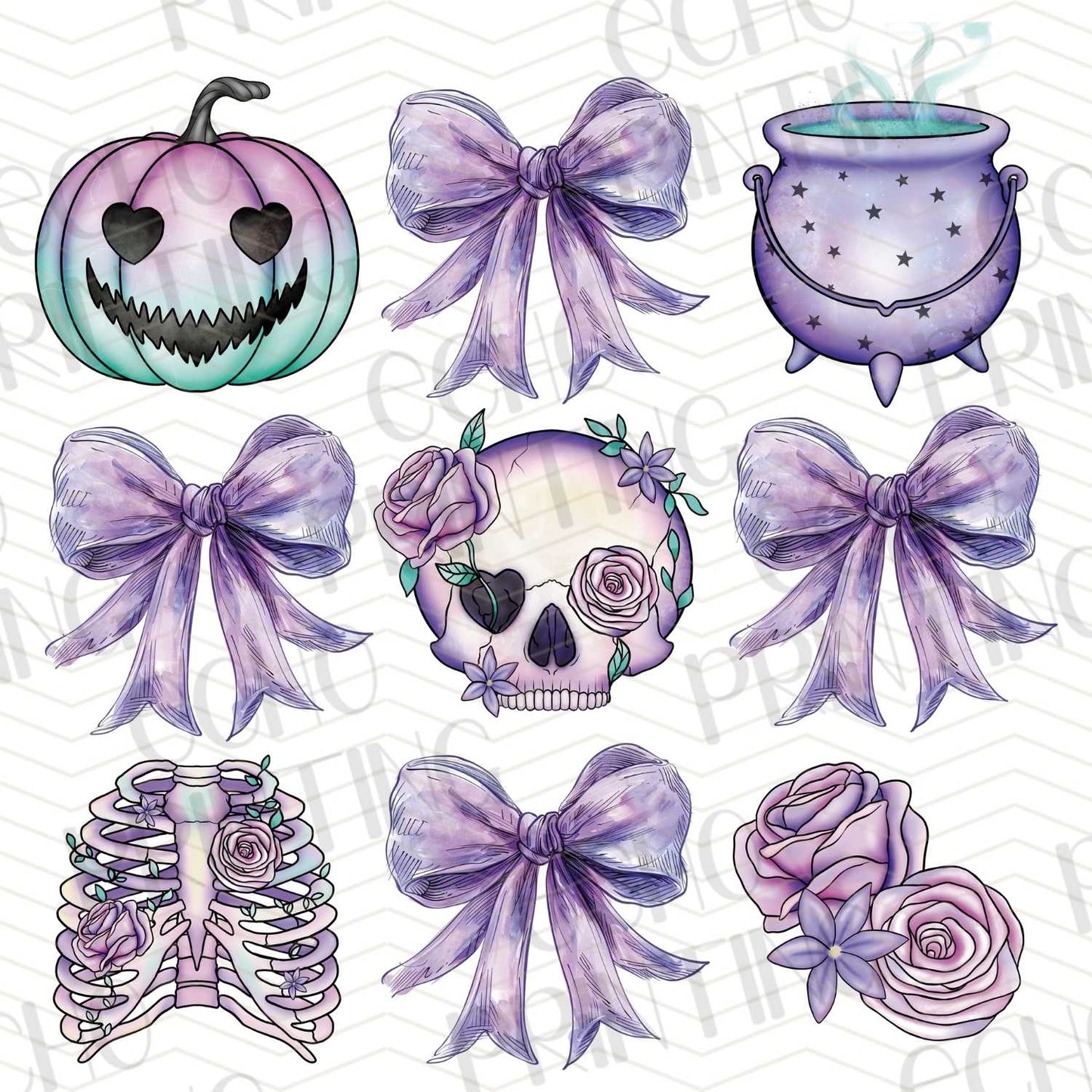 HLW 276 – PURPLE HALLOWEEN ICON SET