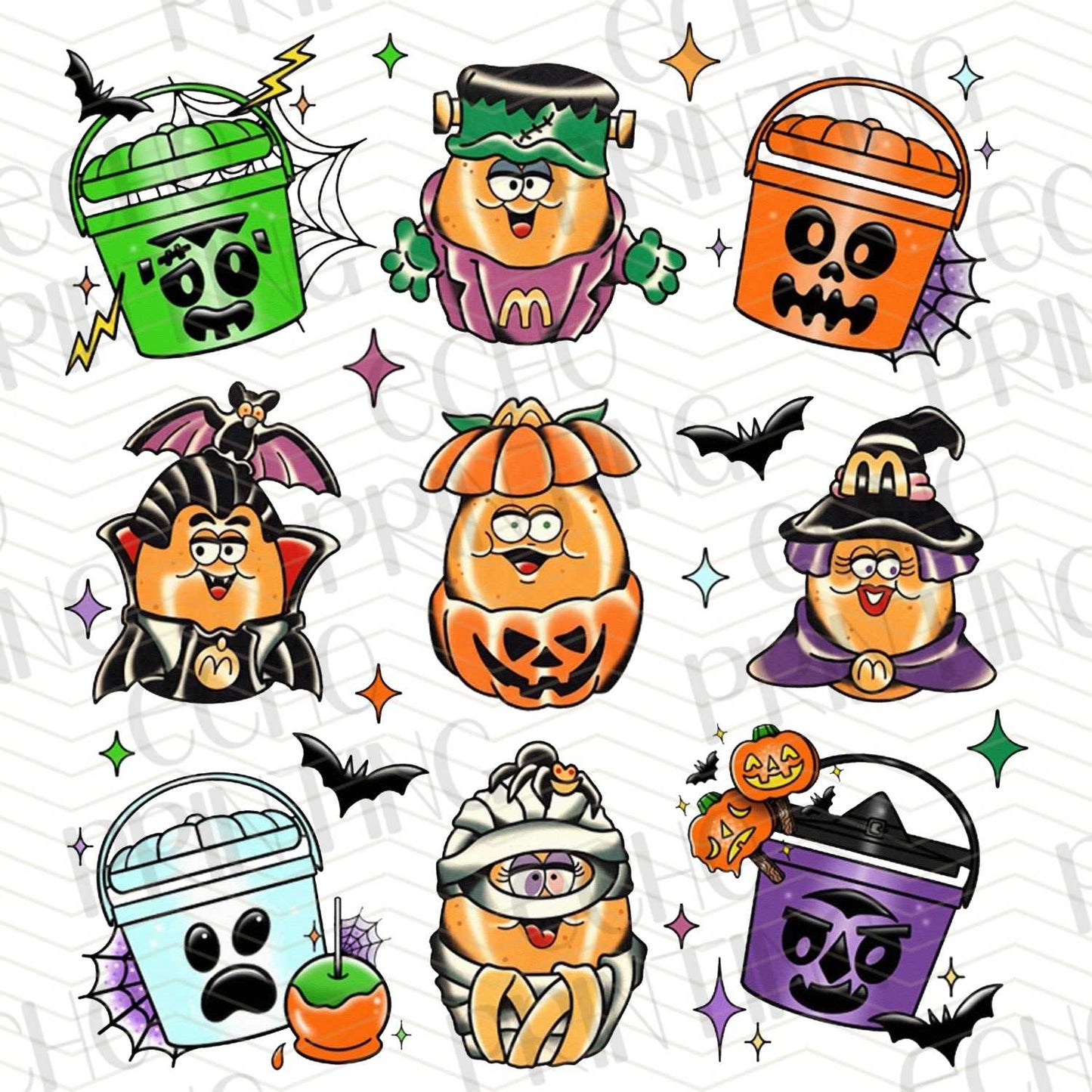 HLW 375 – HALLOWEEN BUCKET CHARACTERS