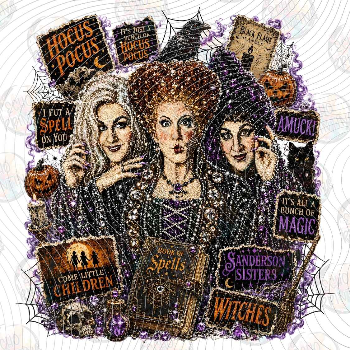 HLW 3836 - WITCH SISTERS HALLOWEEN COLLAGE