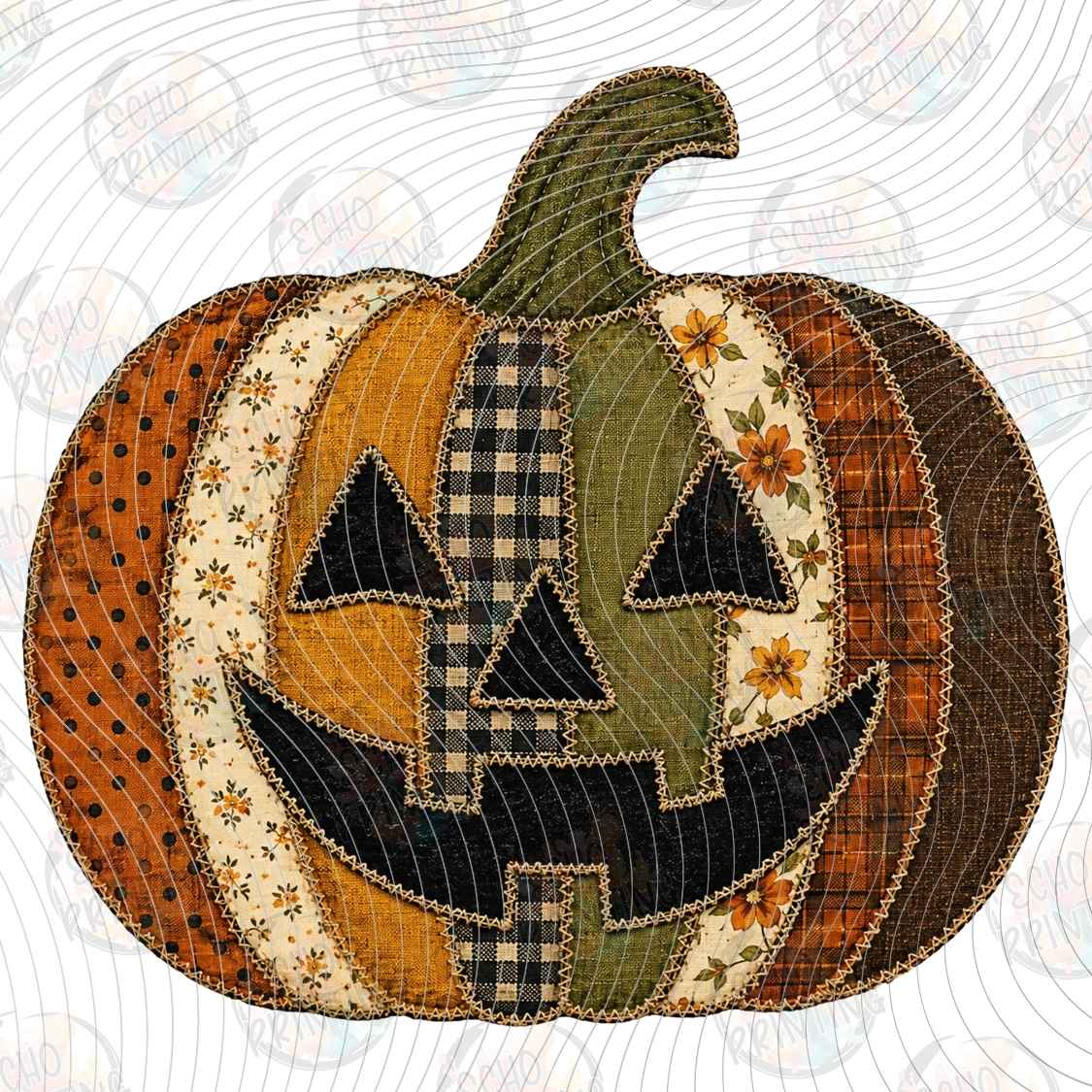 HLW 3865 - PATCHWORK JACK O LANTERN
