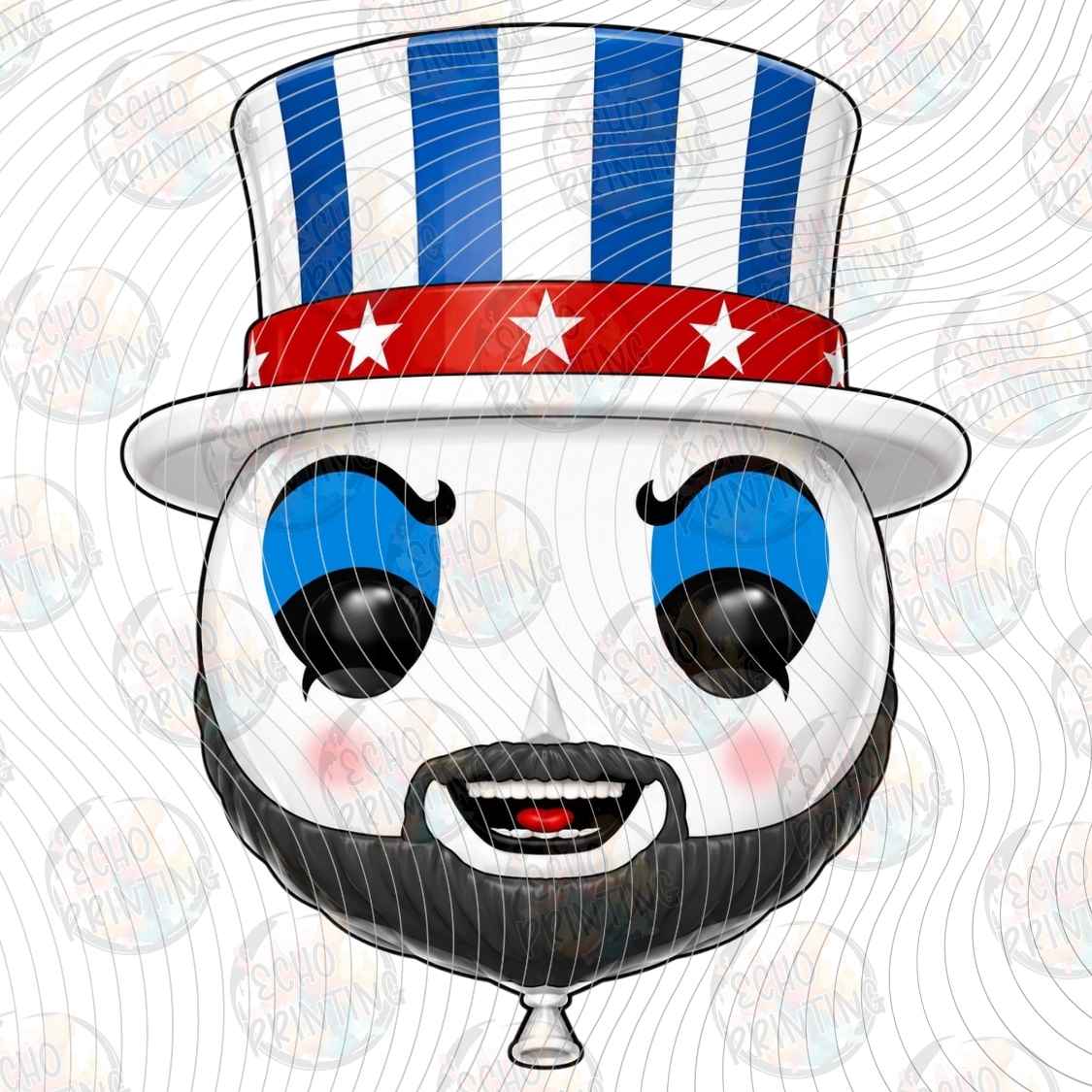 HLW 3933 - PATRIOTIC CLOWN POP ART