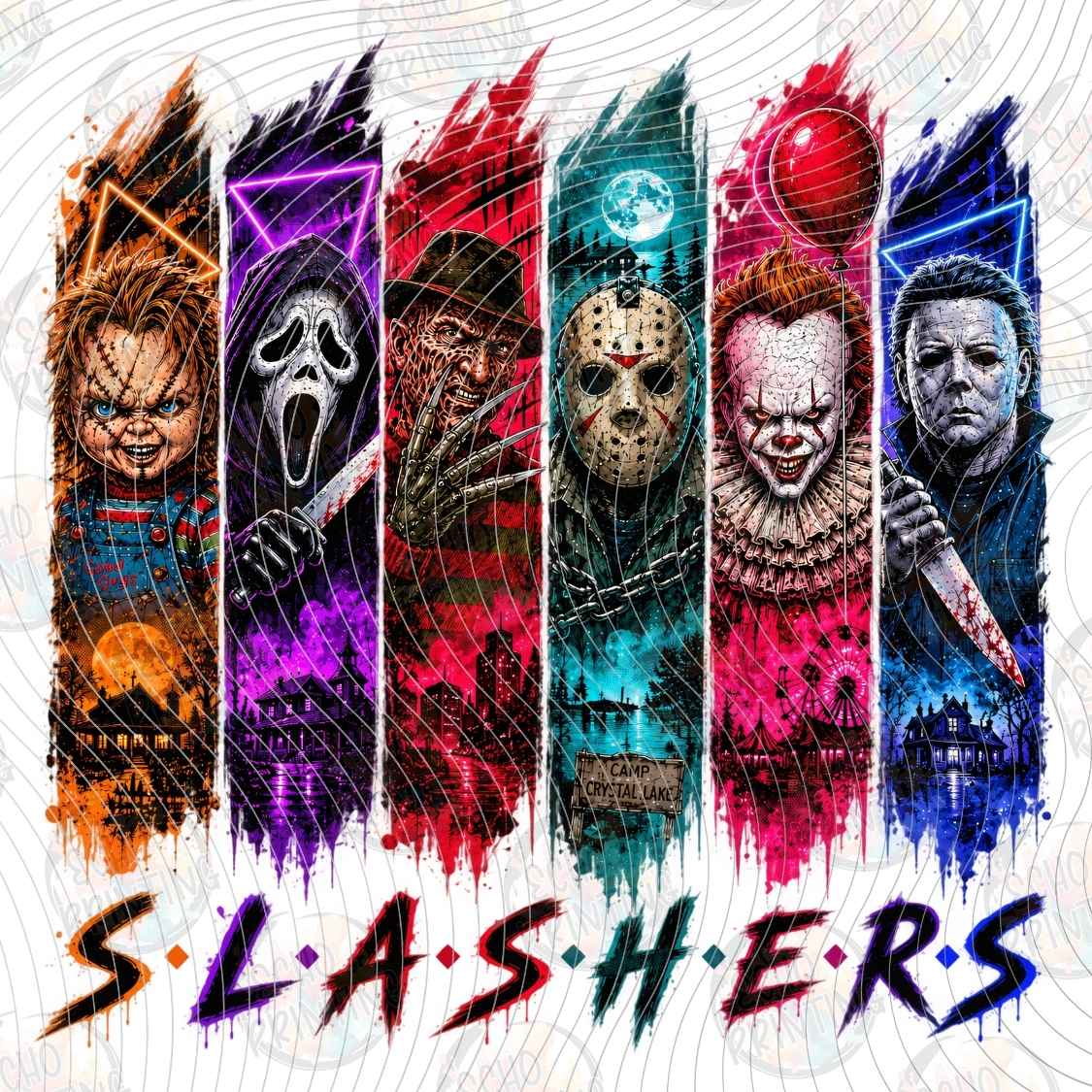 HLW 4173 - SLASHER ICON COLLAGE