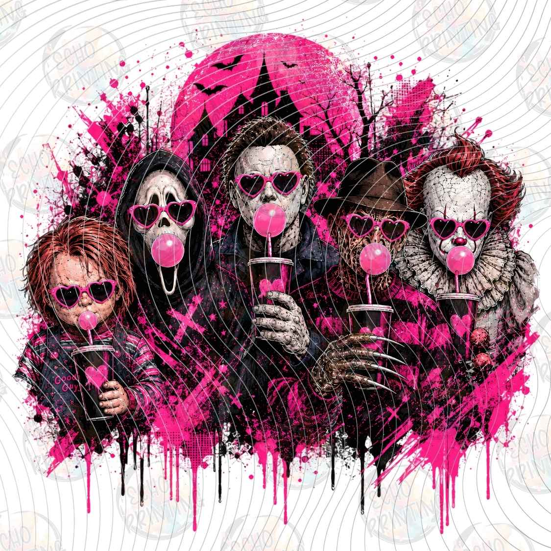 HLW 4175 - PINK HORROR ICONS