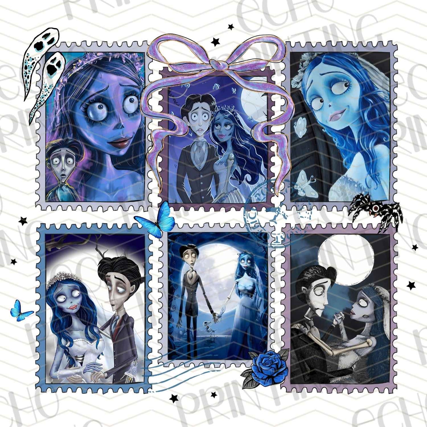 HLW 537 – BLUE BEAUTIES STAMP SET