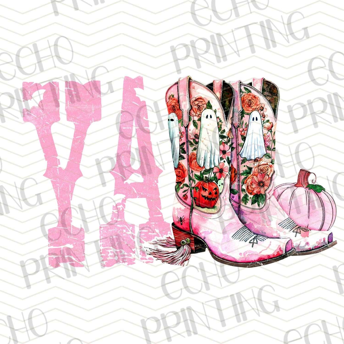 HLW 610 – Y’ALL PINK COWGIRL BOOTS