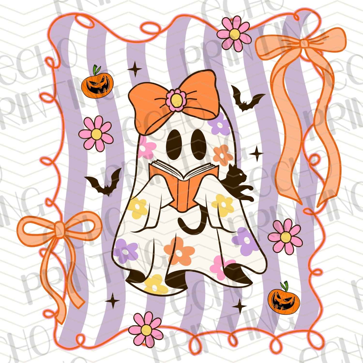 HLW 694 – GHOST WITH ORANGE BOW