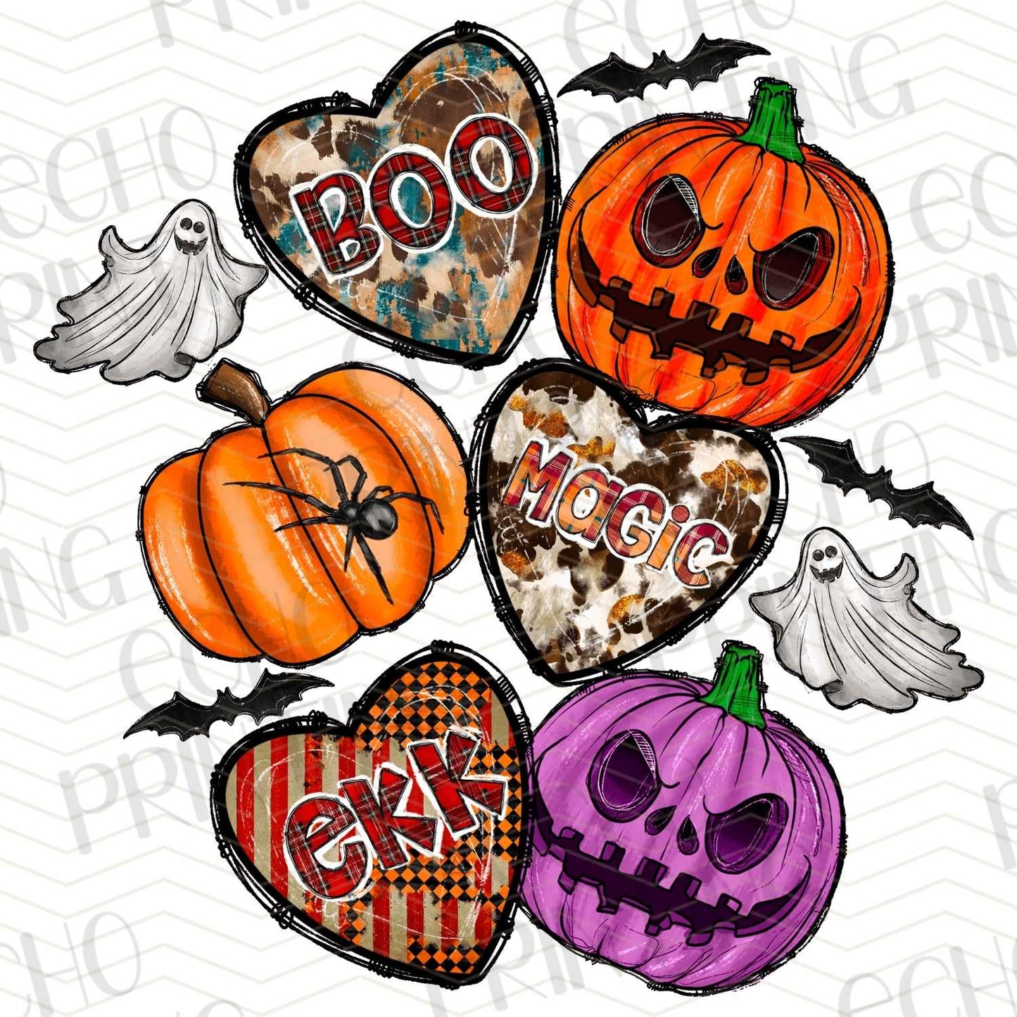 HLW 70 - HALLOWEEN HEART CANDY PATCHES