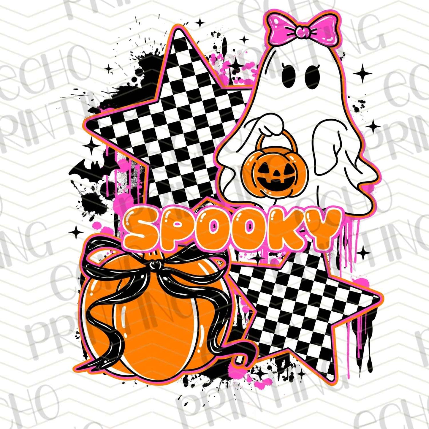 HLW 794 – CUTE CHECKERED HALLOWEEN SPOOKY COLLAGE
