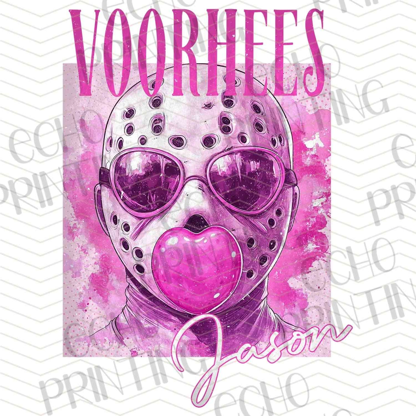 HLW 826 - PINK HOCKEY MASK SPLATTER