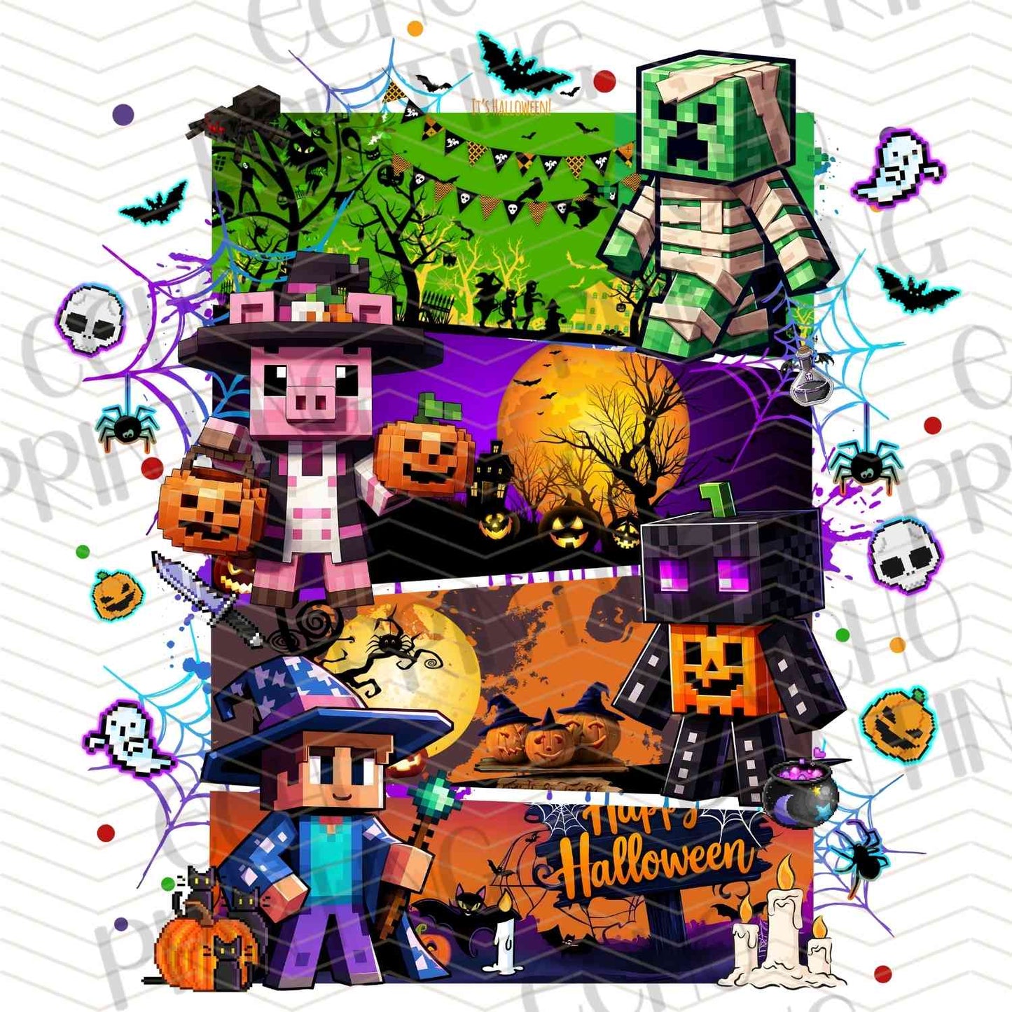 HLW 863 - PIXEL HALLOWEEN BLOCKS