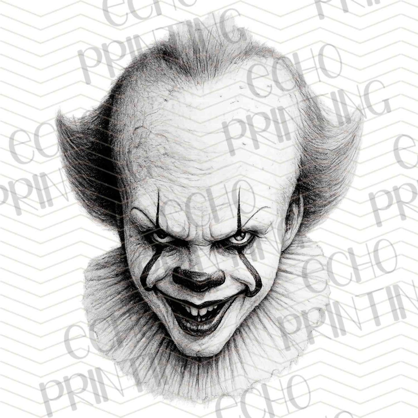 HLW 869 - CREEPY CLOWN FACE SKETCH
