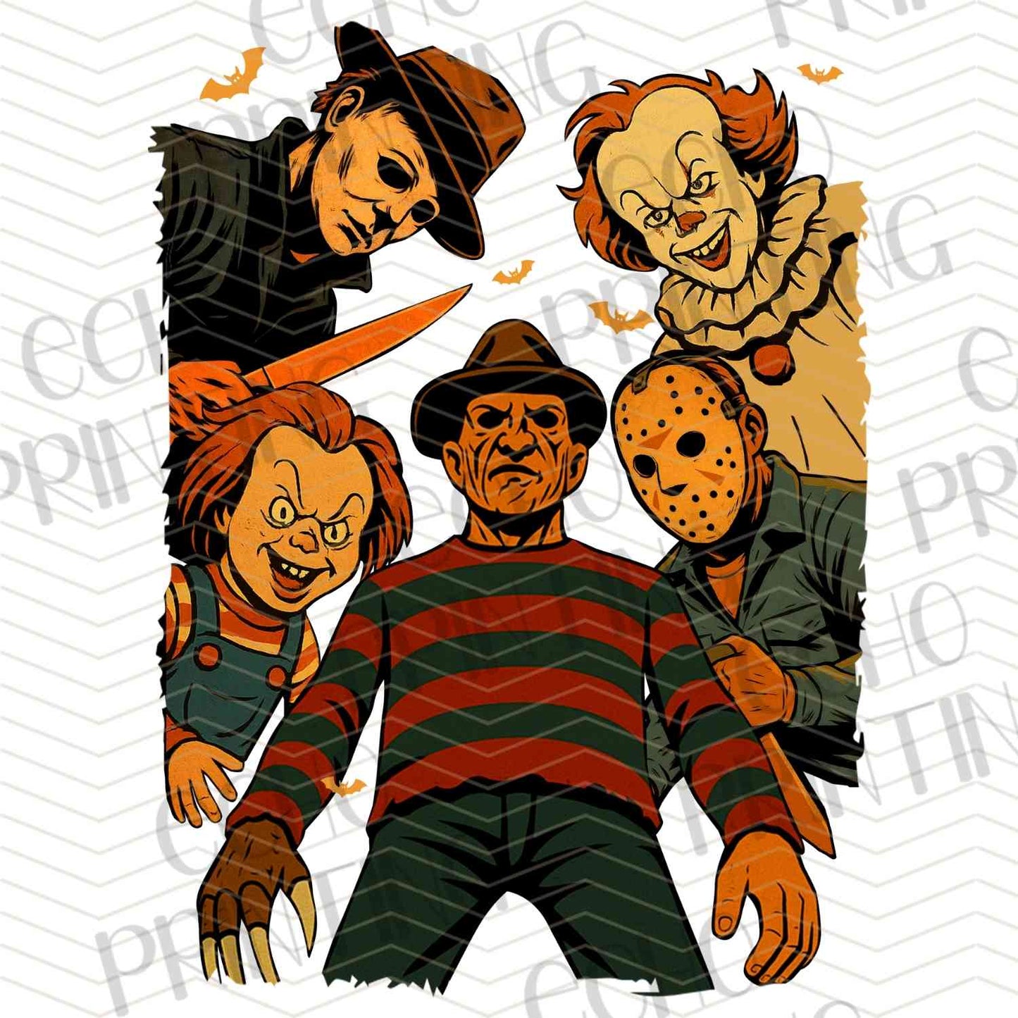 HLW 881 – CLASSIC SCARY CHARACTERS COLLAGE