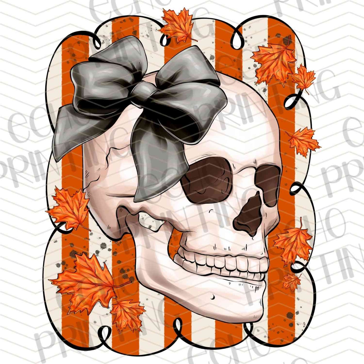 HLW 903 – SKULL WITH FLOWER BOW