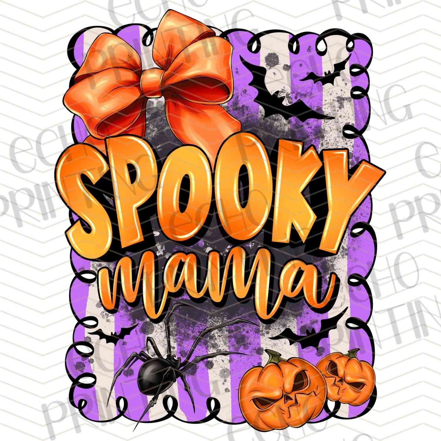 HLW 909 – SPOOKY MAMA PURPLE ORANGE FRAME