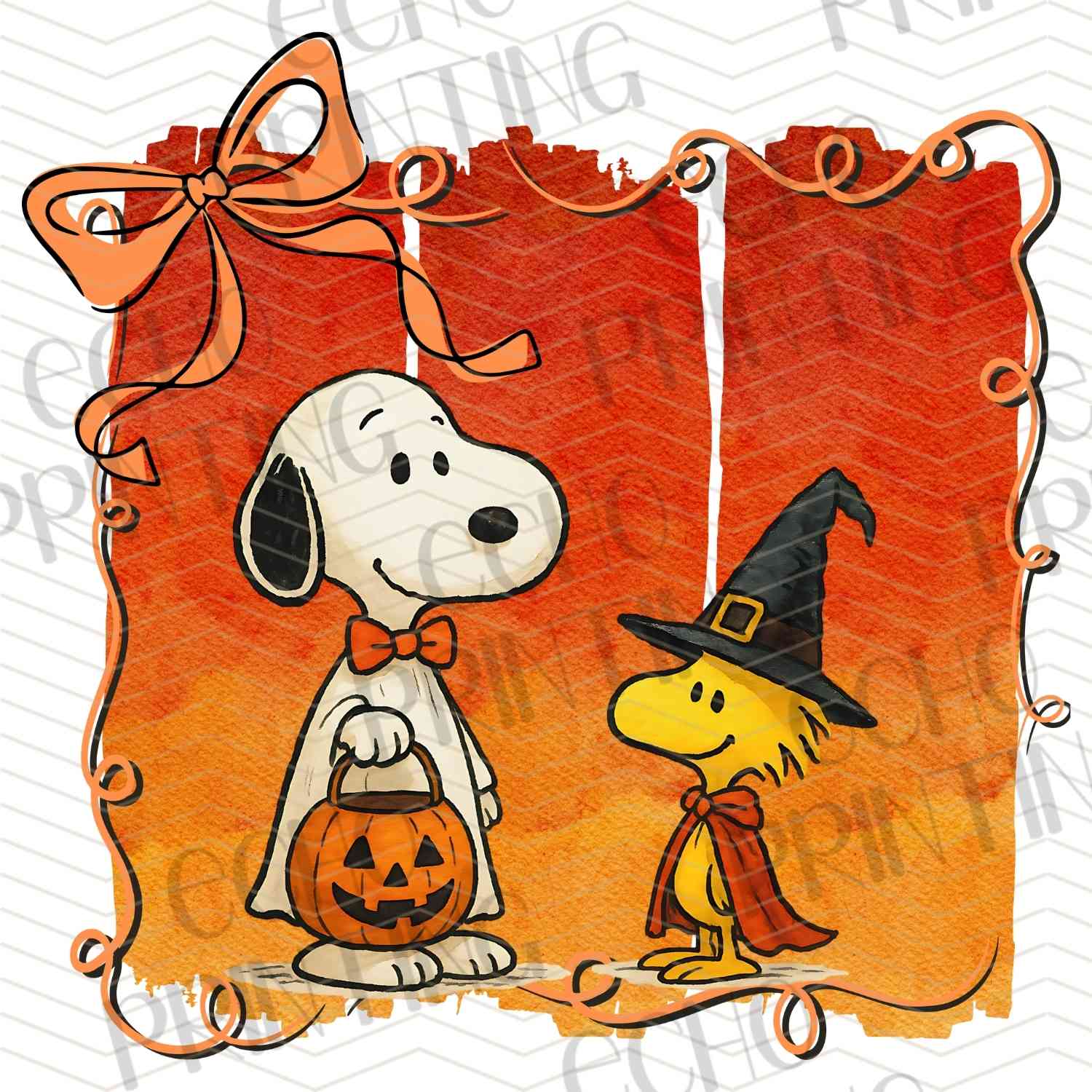 HLW 945 – DOG AND PUMPKIN HALLOWEEN SCENE – ECHO PRINTING